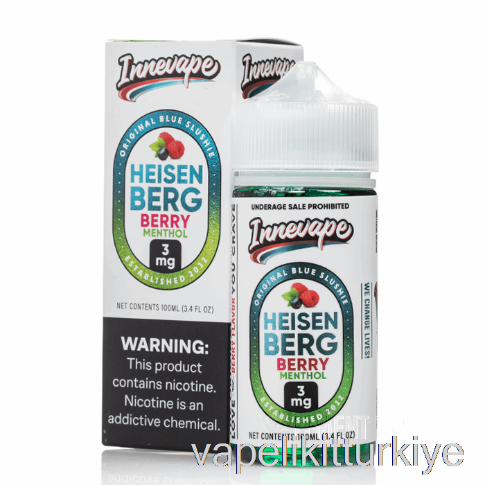 Vape Elektronik Sigara Heisenberg Berry Mentol - Innevape - 100ml 3mg